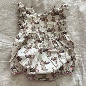 Pink Chicken Easter Romper